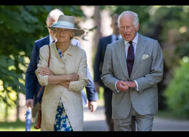 King Charles is showing signs of improvement as he is seen without his wife Camilla.