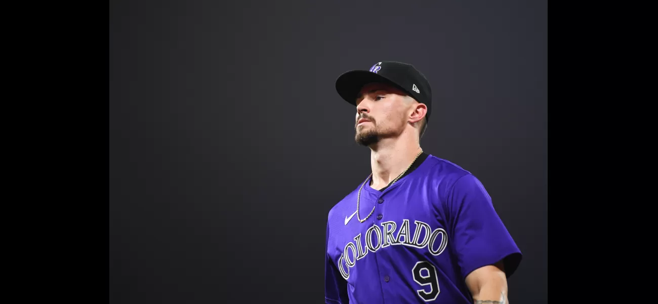 Brenton Doyle of the Rockies suffers index finger injury in unusual incident.