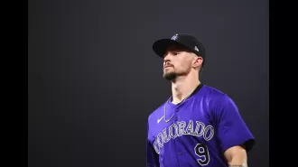 Brenton Doyle of the Rockies suffers index finger injury in unusual incident.