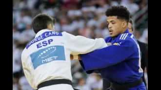 An athlete is accused of intentionally losing a match to avoid competing against an Israeli opponent.
