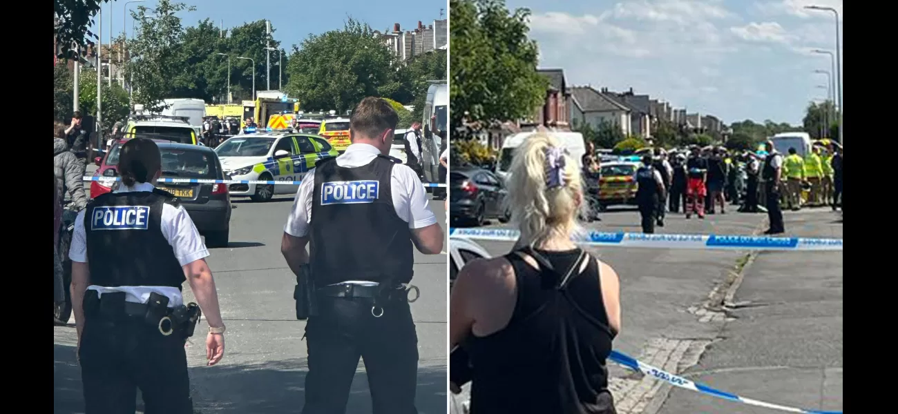 Police rush to scene of stabbing where multiple people have been injured.