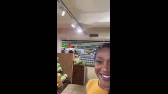 Tiffany Haddish is surprised by presence of grocery store during her video tour of an African country.