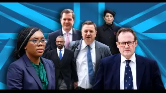 Possible paraphrase:

The Tories are contending for the role of the next leader of the Conservative party.