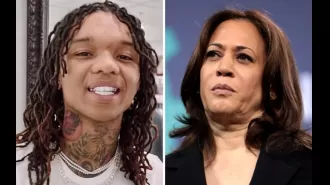Rapper Swae Lee is accused of discouraging voting for Kamala Harris by urging people to do their own research.