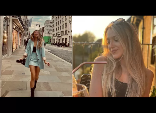 The daughter of a politician was killed by a speeding driver in front of her frightened fiance.