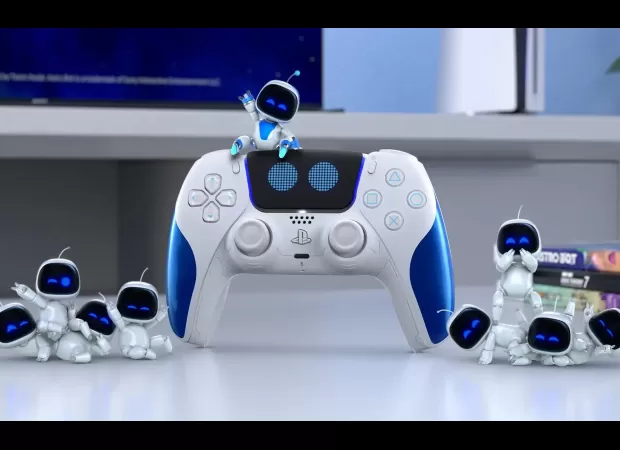 New PS5 controller for Astro Bot revealed, receiving positive reviews for its design.