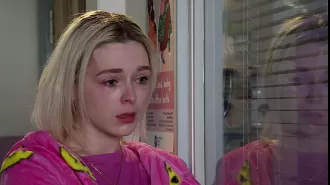Lauren heartbroken over tragic death of baby on Coronation Street.