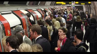 London traffic chaos due to suspended Tube lines during rush hour.