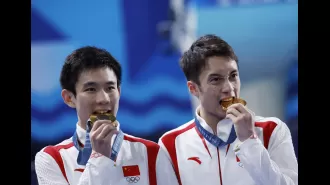 Chinese Olympians train 12 hours a day for 3 years without seeing their families.