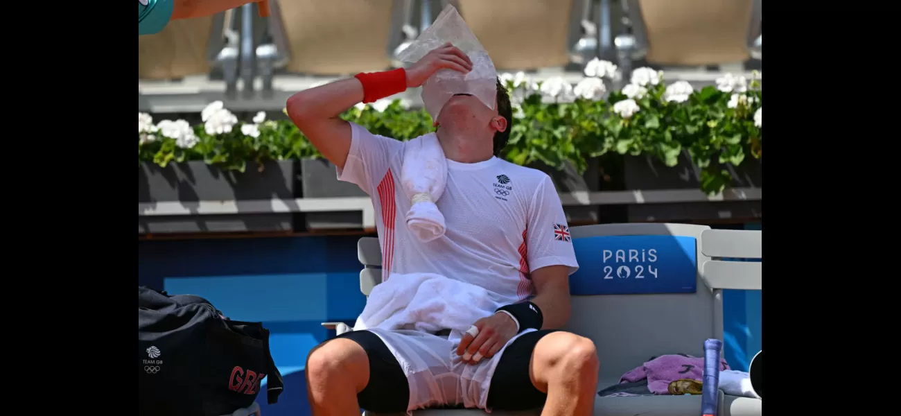 Jack Draper of Team GB expresses frustration after being forced to drink hot water while competing in the Olympics.