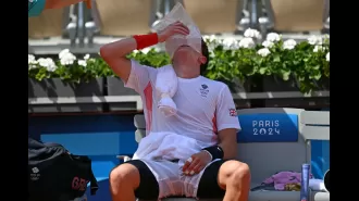 Jack Draper of Team GB expresses frustration after being forced to drink hot water while competing in the Olympics.