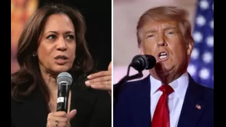 Kamala Harris criticizes Trump for attempting to avoid the presidential debate.