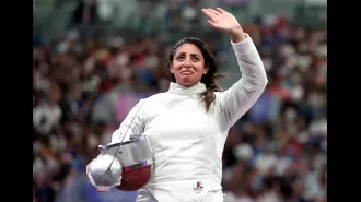 A pregnant fencer shares she won at Paris Olympics.