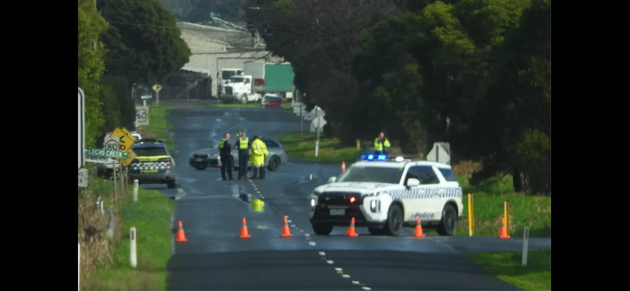 Police detain man after authorities discover dead person on road in eastern Victoria.
