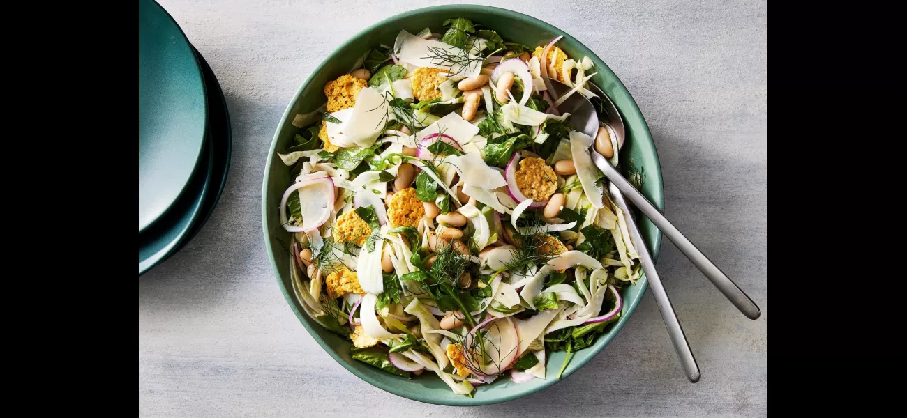 A simple, light bean salad with a cheesy texture and flavor.