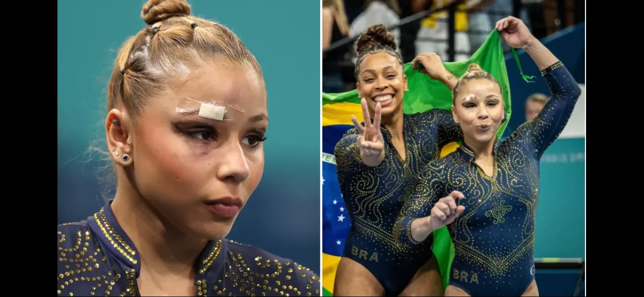 Gymnast injured in fall, but still earns Olympic medal.