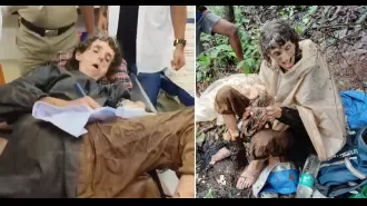 A woman tied to a tree in the jungle was rescued by a shepherd who happened to pass by.