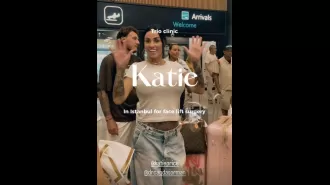 The article discusses Katie Price's recent trip to Turkey for cosmetic procedures and the warrant for her arrest issued by a judge.