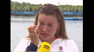 A British athlete who won a gold medal at the Olympics shares a touching message she received from her late father.