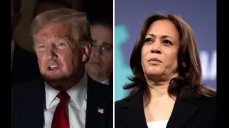 Trump slams Kamala Harris and her husband Doug Emhoff in recent radio appearance.