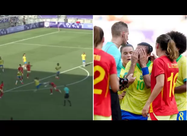 Commentator feels sadness and wants to avert gaze after unfortunate event involving famous Brazilian athlete.