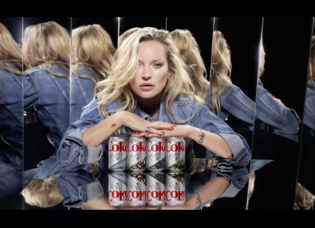 A famous actor takes over as the new spokesperson for Diet Coke, replacing supermodel Kate Moss after 30 years.