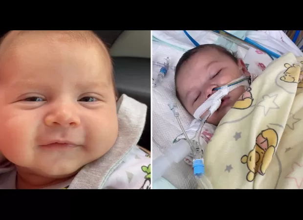 Baby injured in parking lot while parents were buying formula.