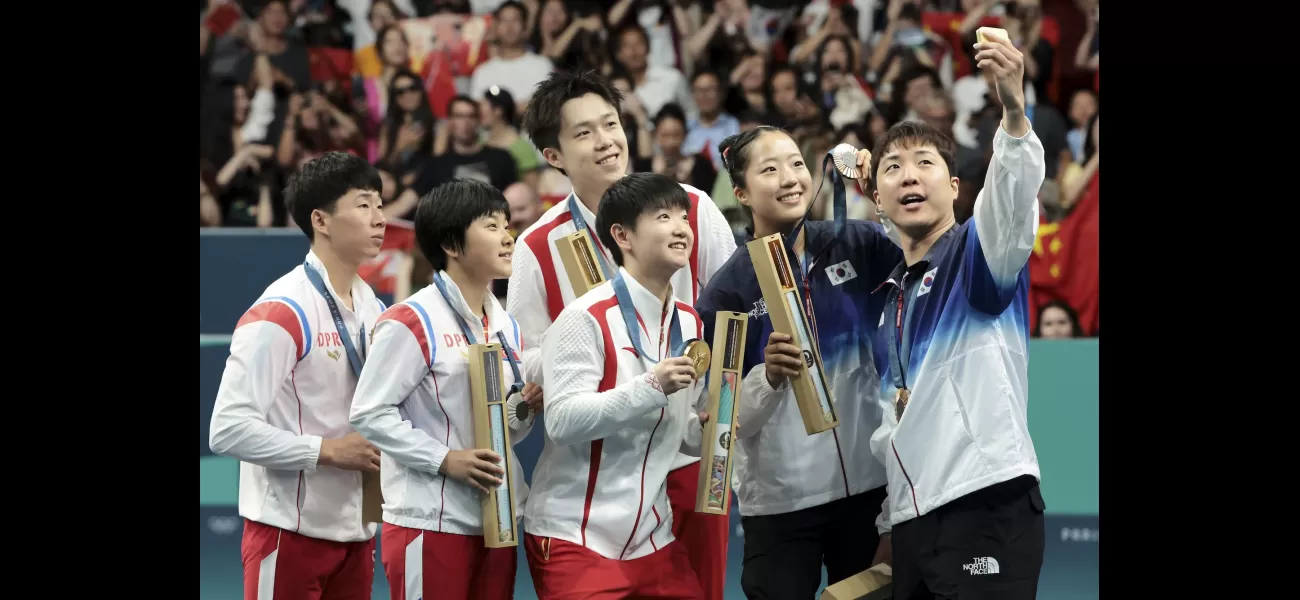 A striking podium selfie with athletes from North and South Korea explained.