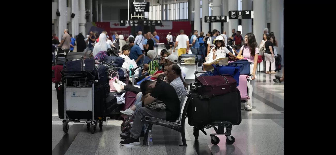 People frantically flee to airport due to concerns of an immediate, full-scale war in Lebanon.