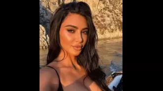 Kim Kardashian enjoys vacation in Greece under the sun.
