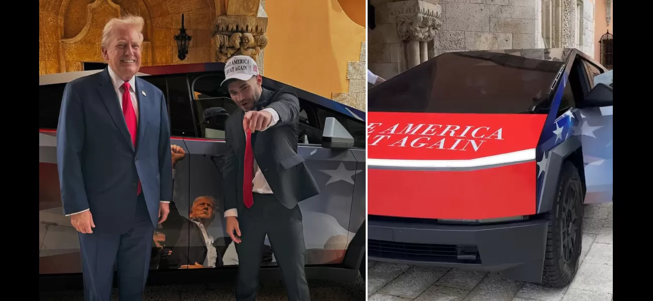 Trump received a Tesla Cybertruck with an image of his near-assassination from his son's friend.