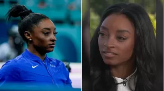 Simone Biles reacts to criticism from NFL player about her Olympic protest being offensive.