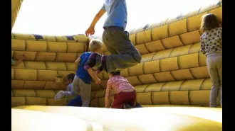 5-year-old boy dies after bounce house at baseball game flies into the air in Maryland.
