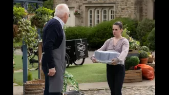 Fired Emmerdale star returns to show in new teaser clip, using blackmail to secure her job.