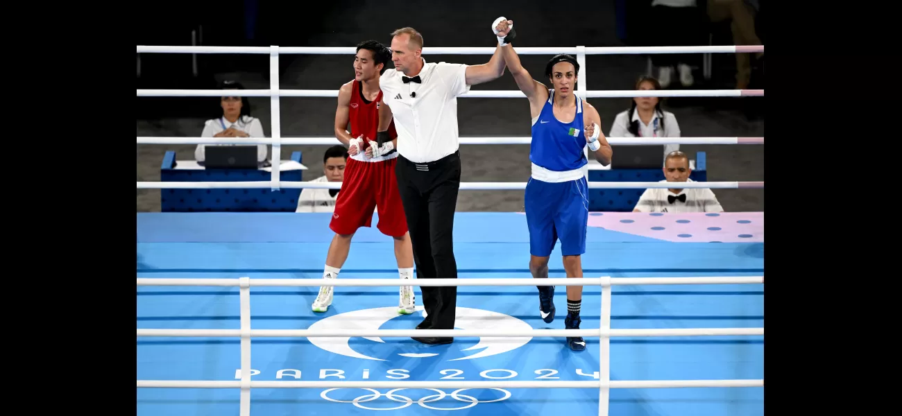 Imane Khelif ecstatic after making it to women's Olympic boxing final.