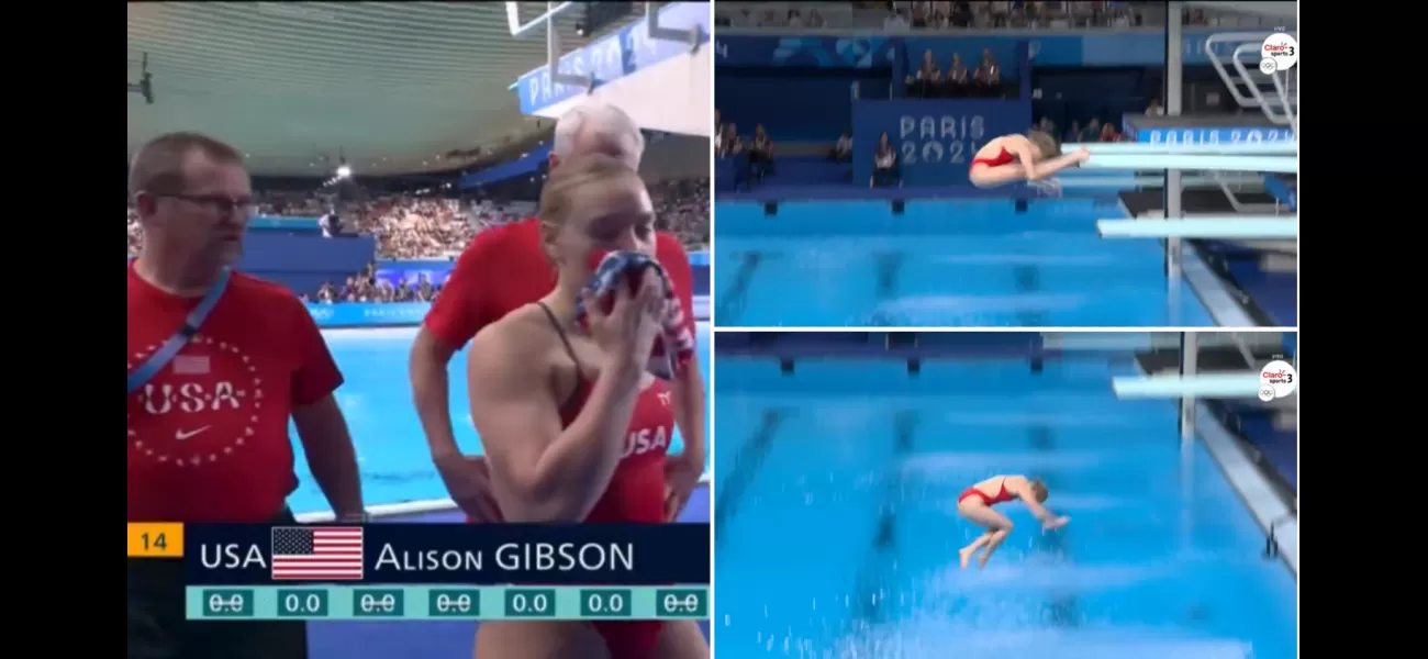 US athlete fails dive at Paris Olympics, receives 0.0 score.