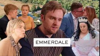 Emmerdale star Tom King gets a reality check as couple's breakup is revealed through 24 photos.