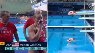 US athlete fails dive at Paris Olympics, receives 0.0 score.