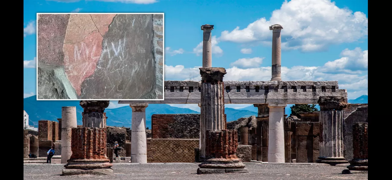 A British tourist caused controversy by writing their family's initials on a world heritage site.