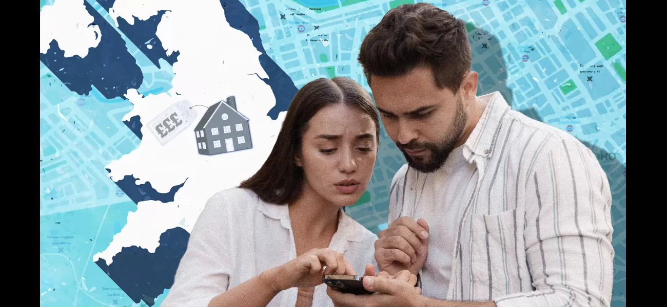 Map displays UK's average deposit for first-time homebuyers.
