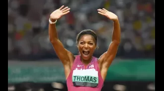 Gabby Thomas finally wins gold in the 200-meter race at the Paris Olympics.