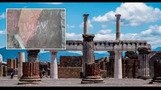 A British tourist caused controversy by writing their family's initials on a world heritage site.
