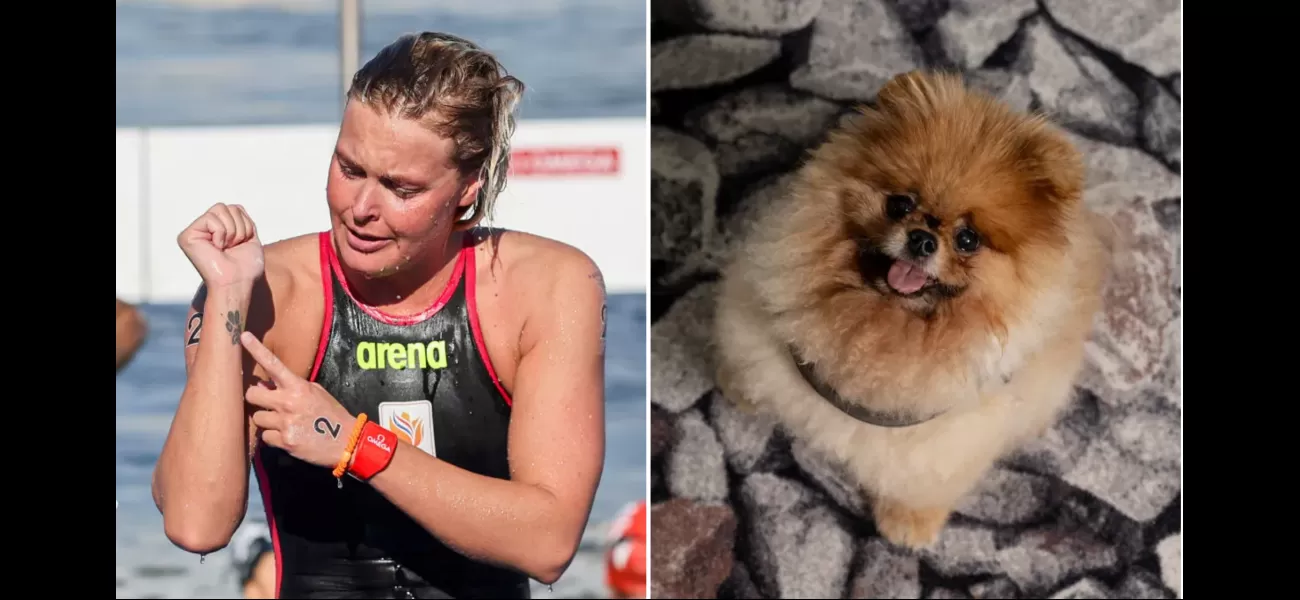 An Olympic champion dedicates their gold medal to their beloved dog who has passed away, saying their world has come to a halt.