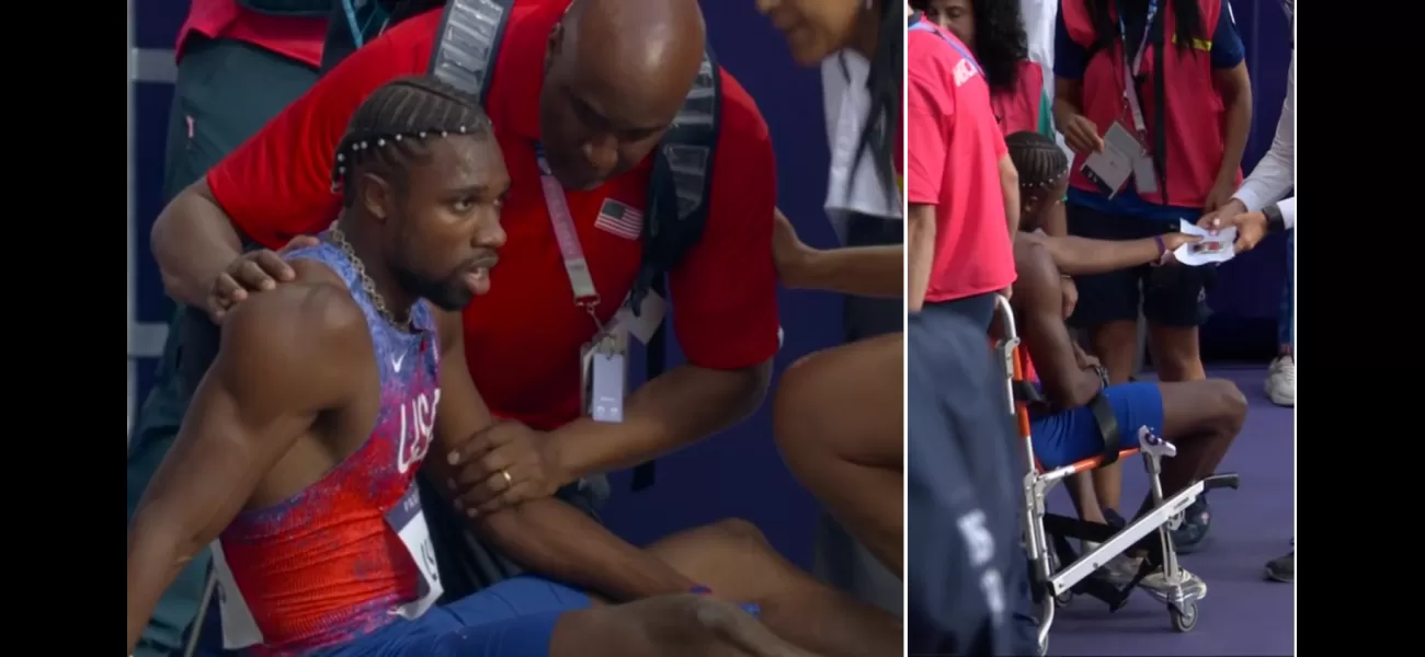 Lyles' positive Covid test announced after leaving Olympic 200m final in wheelchair.