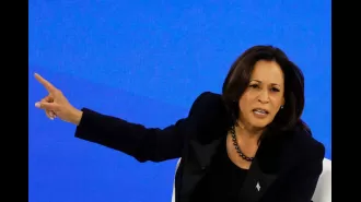 Kamala Harris shuts down pro-Palestine disrupter at her rally, asserting her right to speak.
