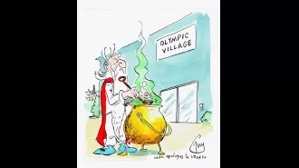 Guy Venables creates a daily cartoon for the Metro newspaper.