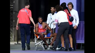 Letsile Tebogo defends Noah Lyles against backlash for competing in 200m Olympic final while battling Covid.