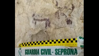 Man accused of splashing water on ancient cave art to improve photographs.