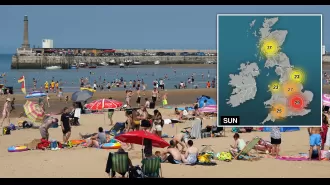 Map shows UK's hottest areas during weekend heatwave