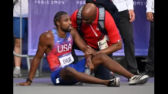 USA sprinter Noah Lyles responds to criticism for competing in Olympic final while positive for Covid.